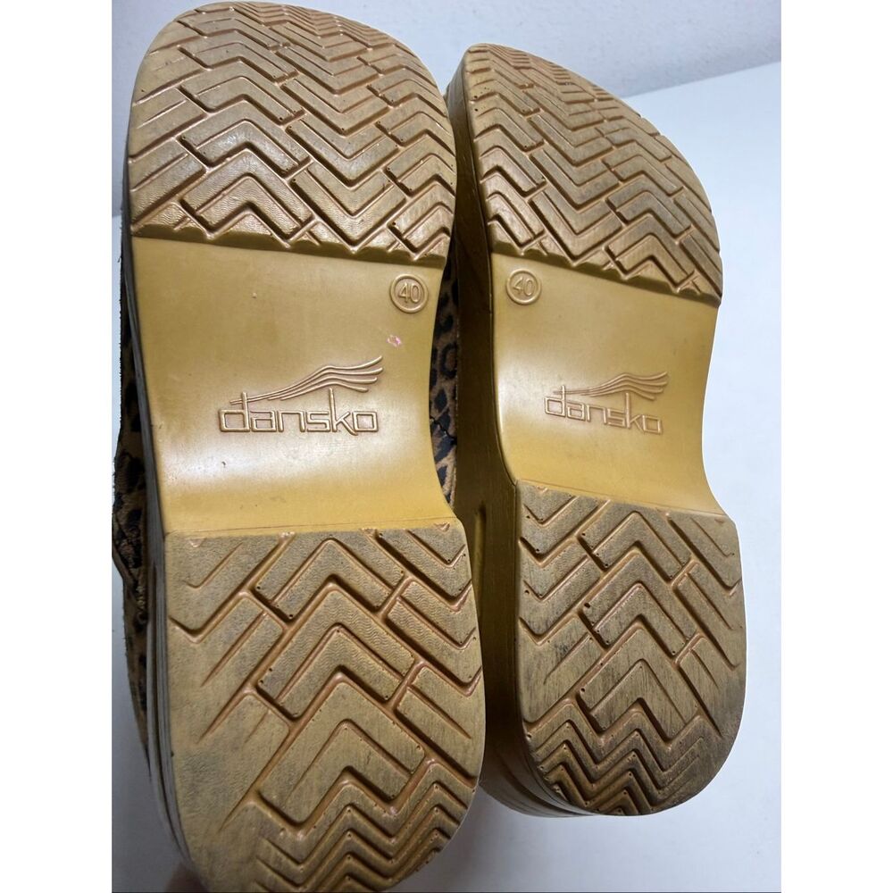 Dansko Leopard Print Clogs in Brown - Picture 12 of 16